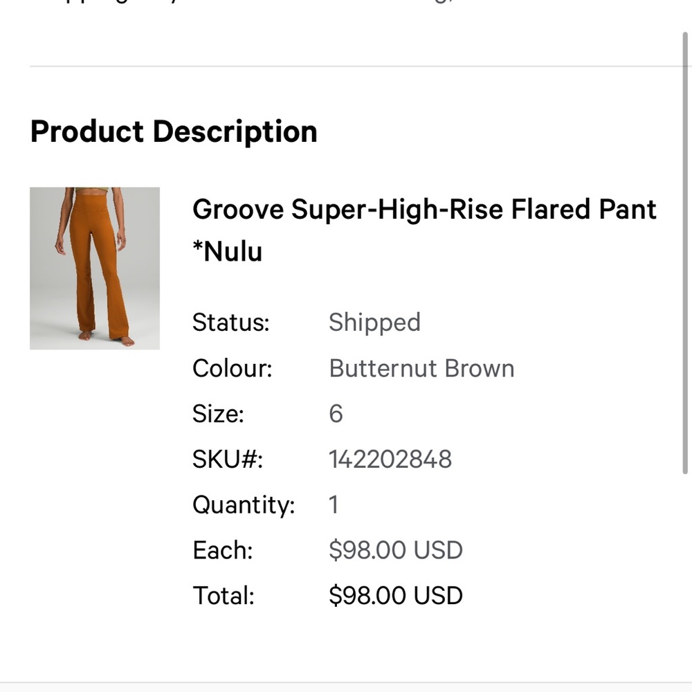 NWT Lululemon Groove Pant